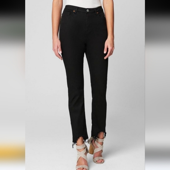 NWT 147$ Blank Nyc The Madison Crop In Don't Be Slick Black jeans Size 25 - Picture 2 of 4